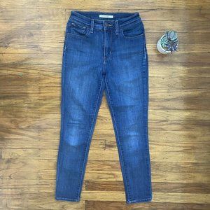 Levi's 721 High Rise Skinny Stretch Denim Jeans Women's Sz 26 Blue (Actual 27")